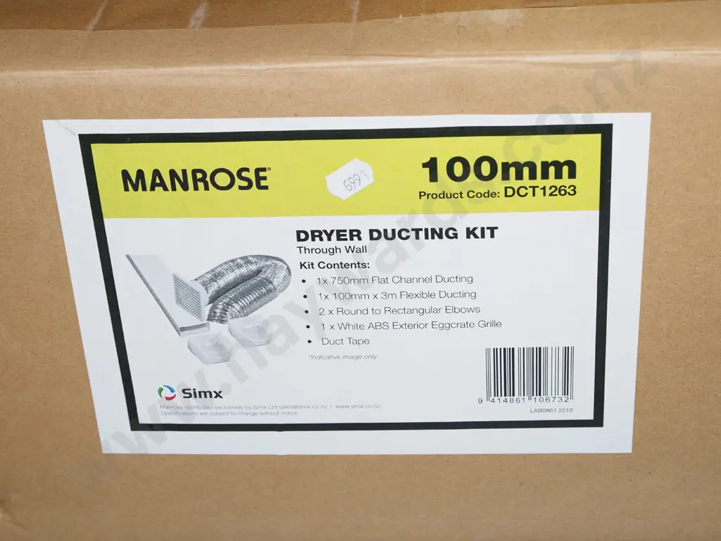 Manrose 100mm dryer ducting kit Image 1++
