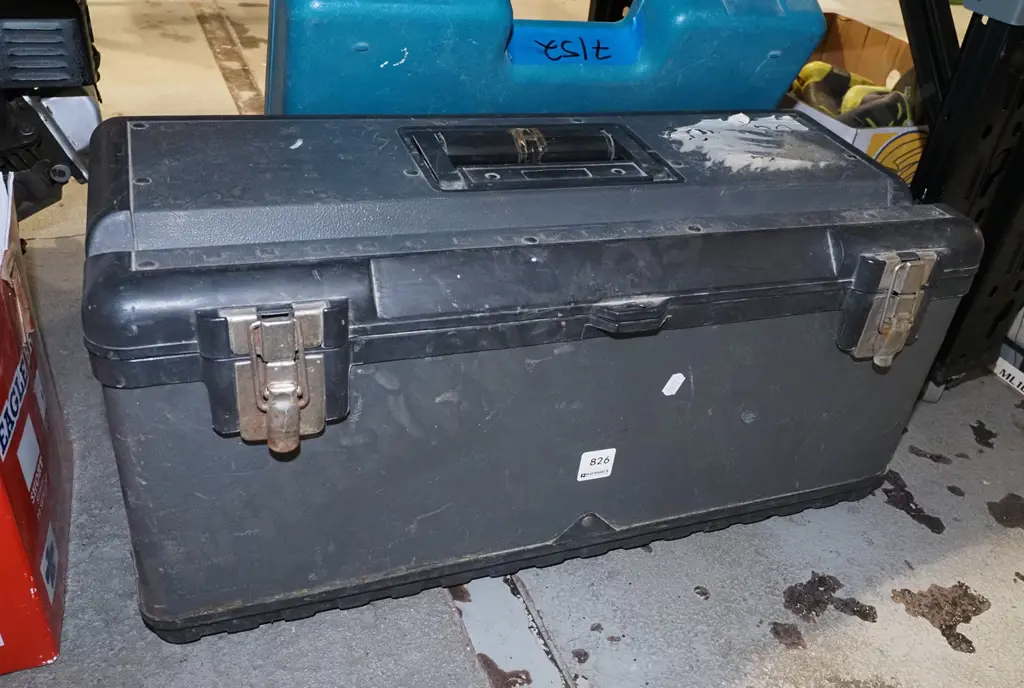 grey plastic tool box W580 Image 1++