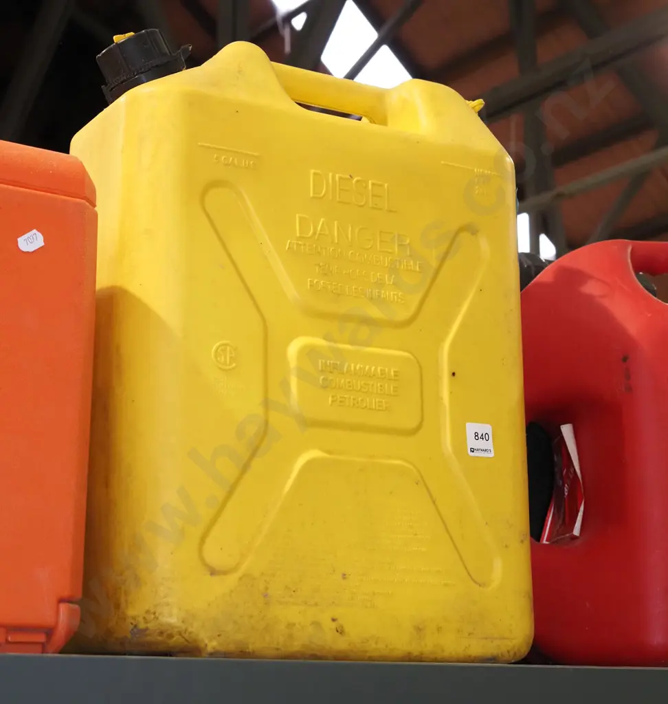 yellow 20L plastic diesel container Image 1++