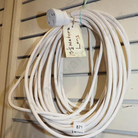 white 5.5m extension cord