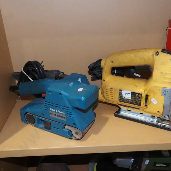 Dewalt jigsaw, Black and Decker belt sander