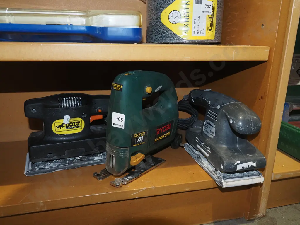2x orbital sanders, Ryobi jigsaw Image 1++