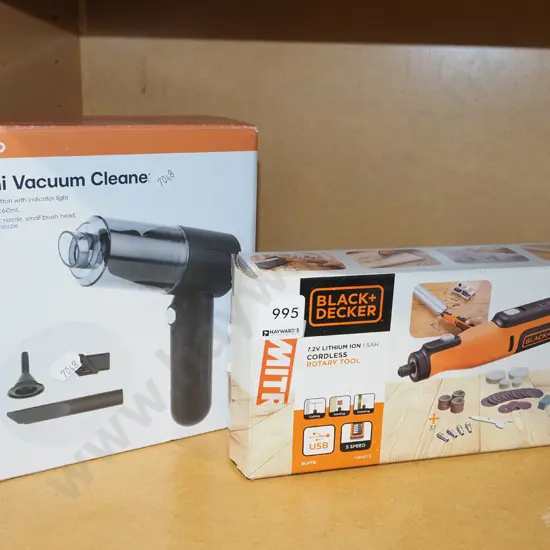 mini vacuum cleaner, Black and Decker cordless rotary tool