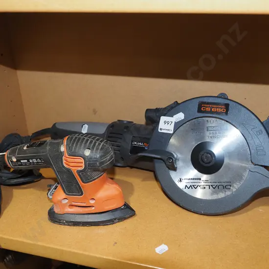 dual saw CS650, Black and Decker mouse sander