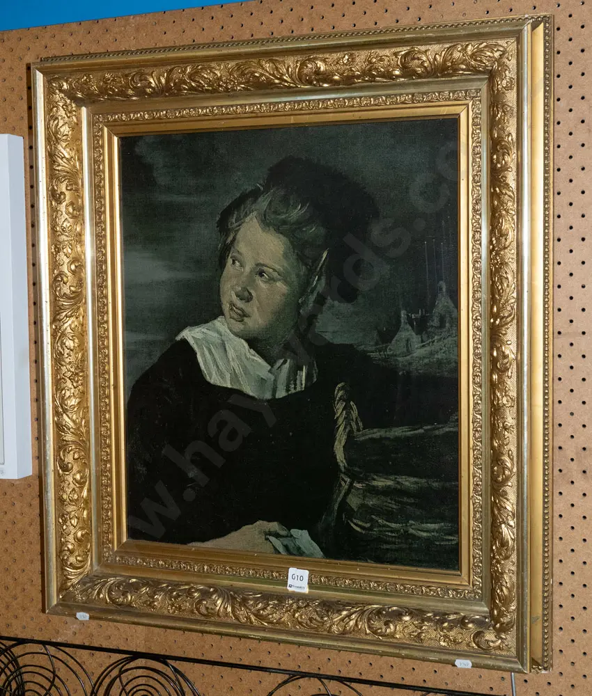 gilt framed print - fishing girl Image 1++