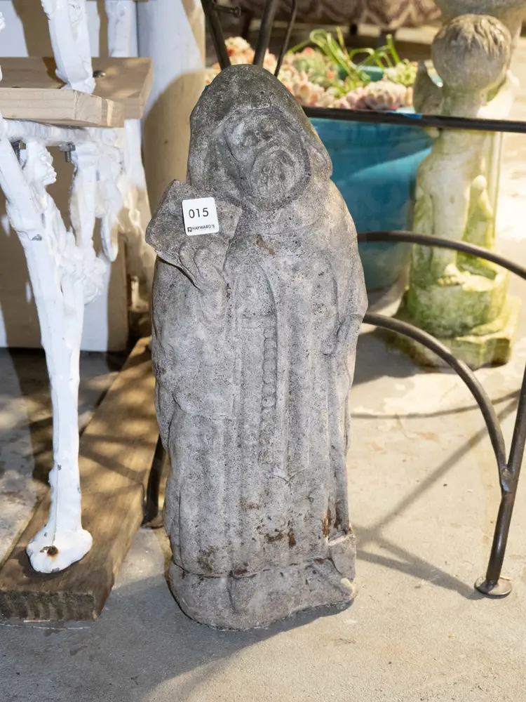 concrete garden ornament - monk and book H460 Image 1++