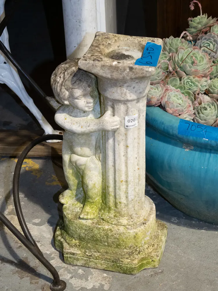 cast composite cherub jardiniere stand/figurine H445 Image 1++