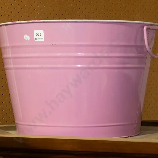 pink metal ice bucket H285