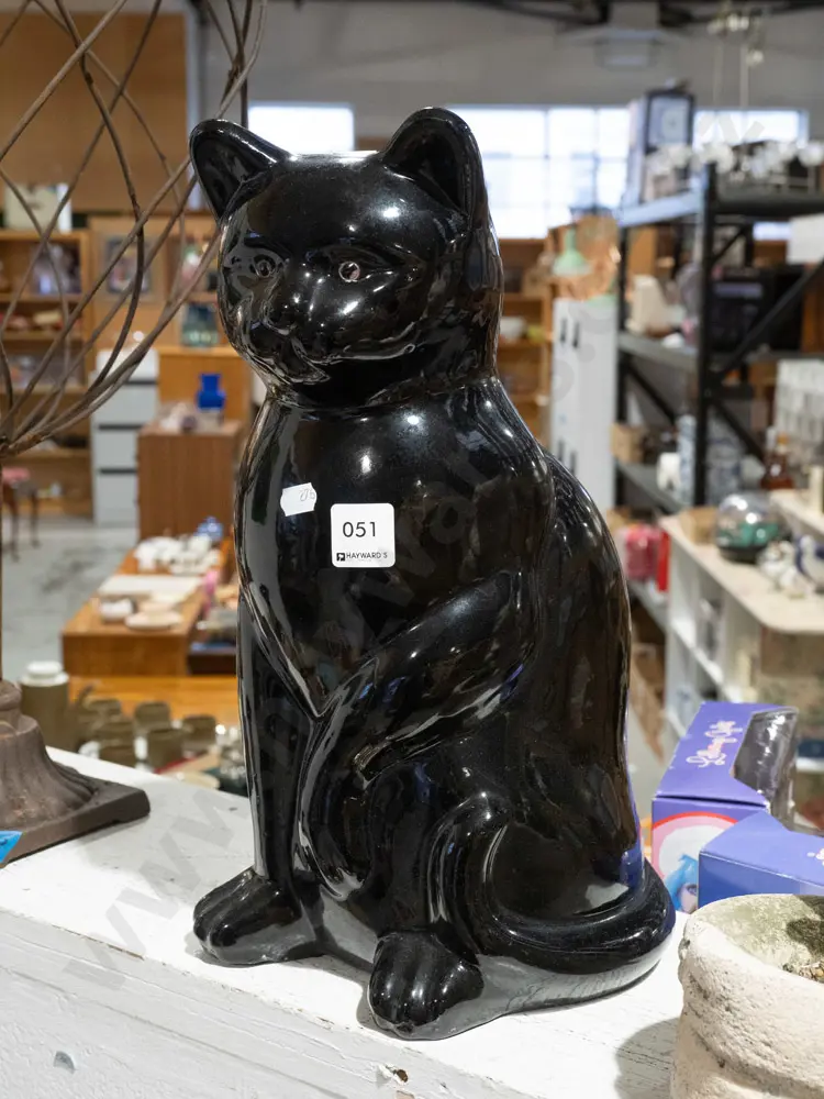 black ceramic cat H370 Image 1++