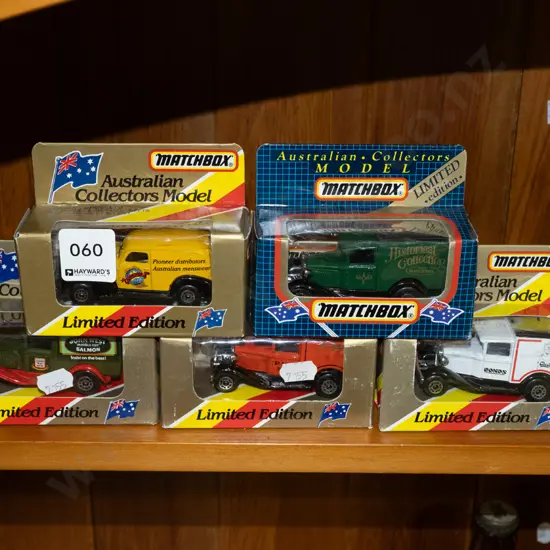 5x boxed Matchbox Australian collector's models