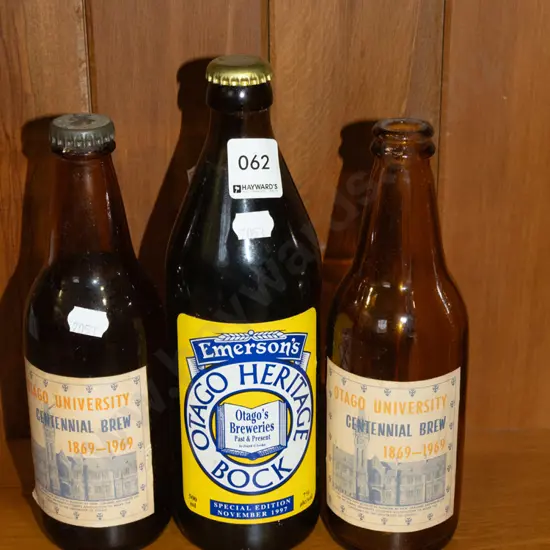 3x bottles of Special Edition beers - 2 full, 1 empty