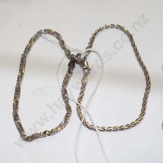 2x silver bracelets