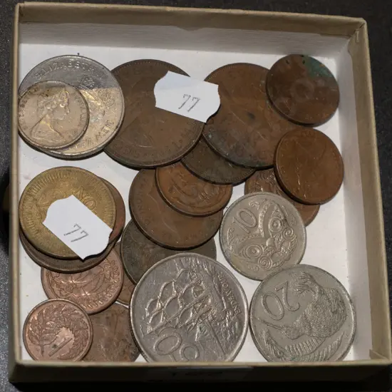tray of coins