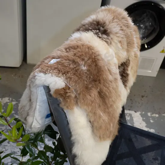 2x alpaca fur cushion covers 