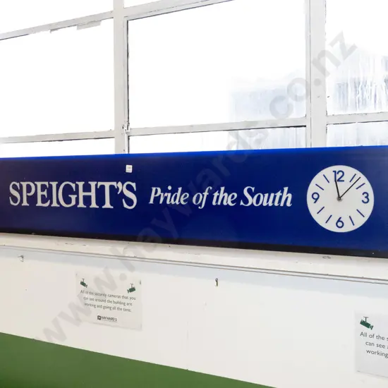 illuminated Speights sign - clock doesn't work, but sign lights up H1840 
