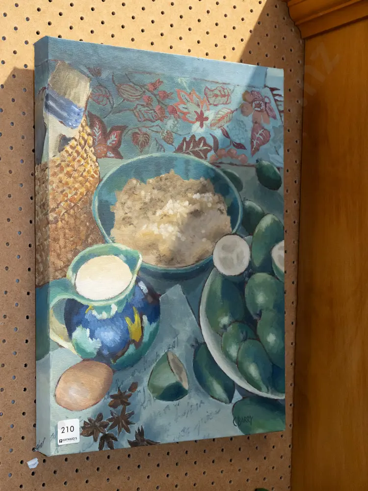 Chris Barry - oil on canvas - still life table top Image 1++