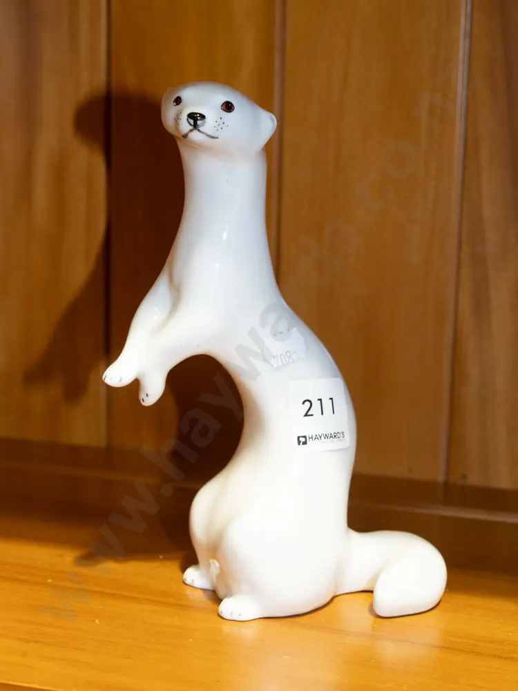 Russian ceramic weasel figurine Image 1++