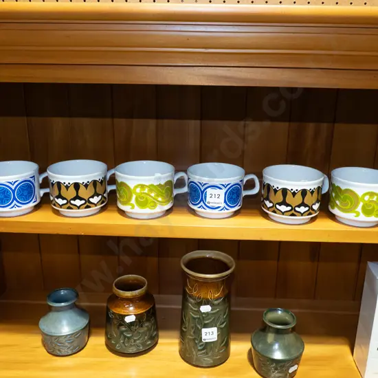 8x Staffordshire tea cups