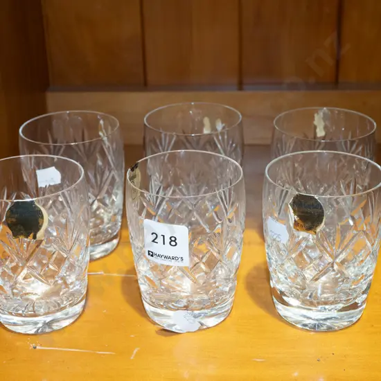 6x cut crystal Webb Corbett tumblers