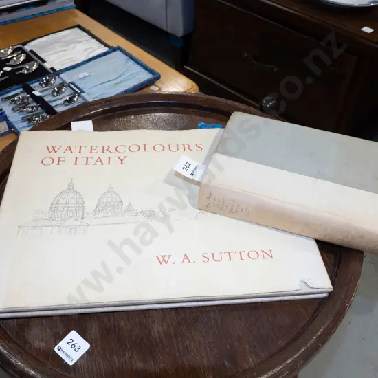 2x books; W Sutton  watercolours of Italy book and 1 other signed book