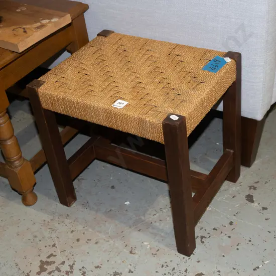 seagrass upholstered footstool