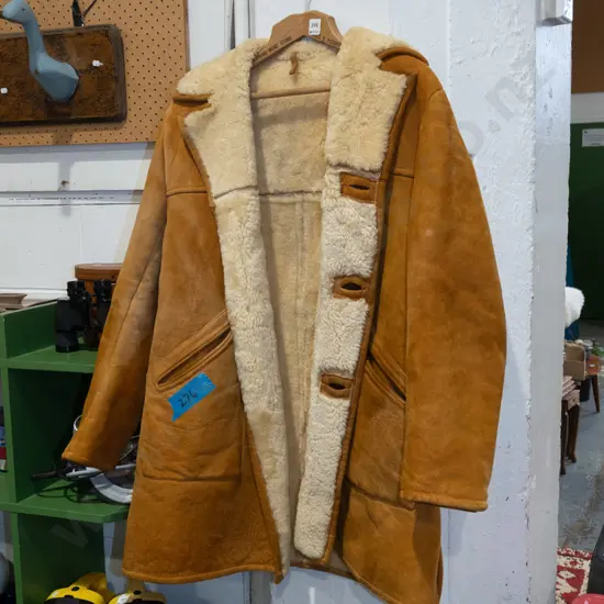 gents sheepskin suede jacket size OS