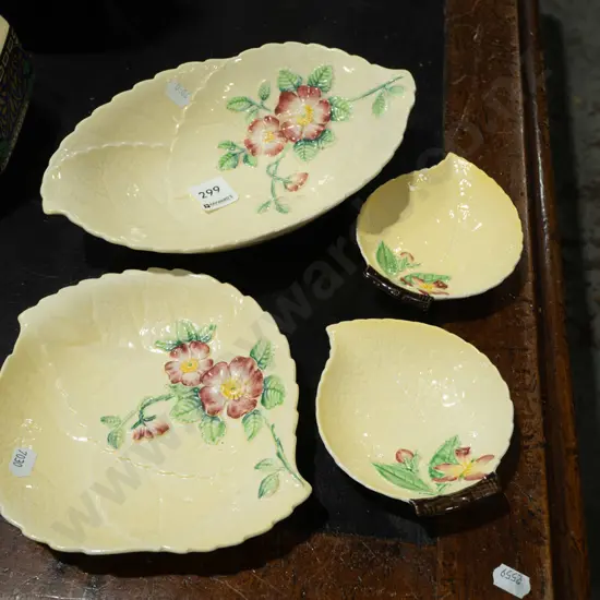Calton ware primula dishes