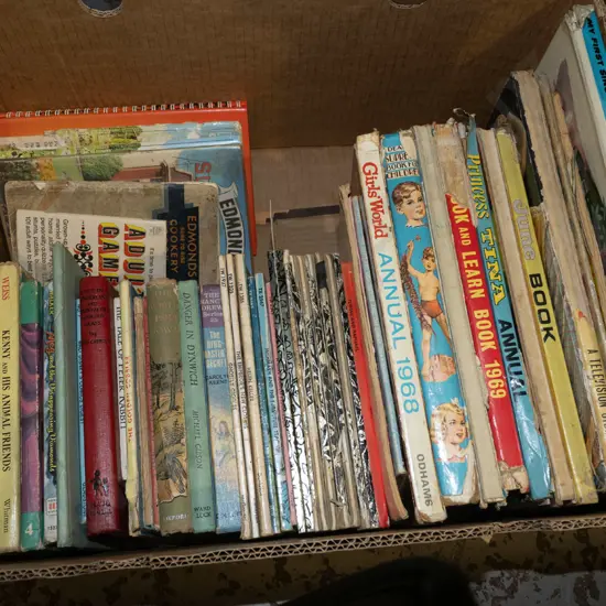 box; vintage books