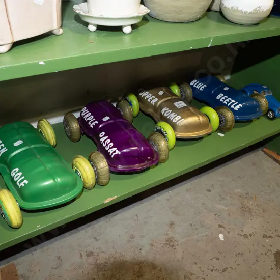 shelf; toy vehicles
