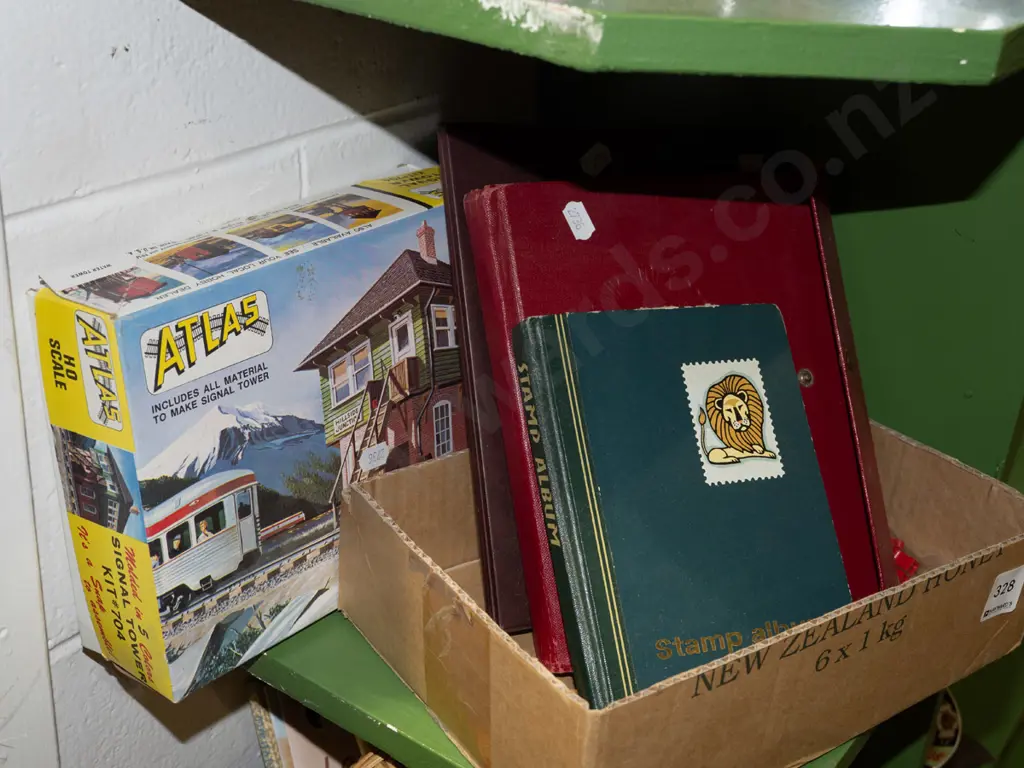stamp albums, railway layout signal tower Image 1++
