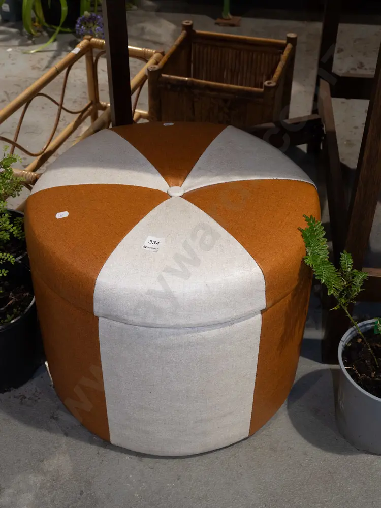 vinyl upholstered storage ottoman Image 1++