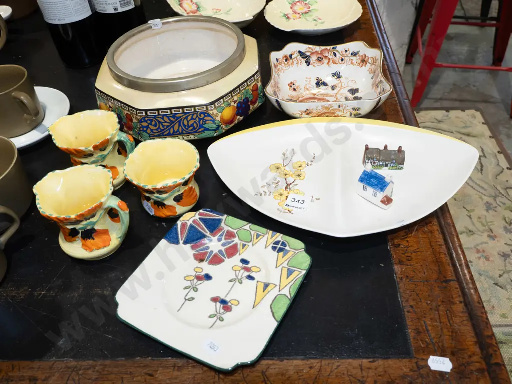 Carlton dish, miniature cottages, plate etc Image 1++