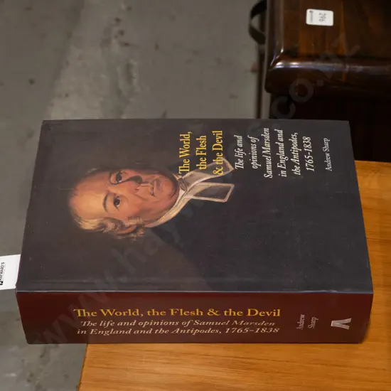 book; The World, The Flesh, The Devil - stains under dust jacket