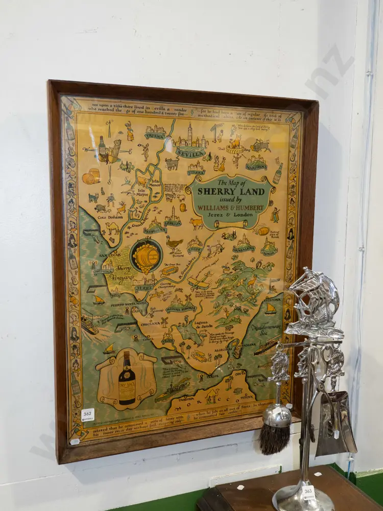 framed print - map of Sherry Land Image 1++