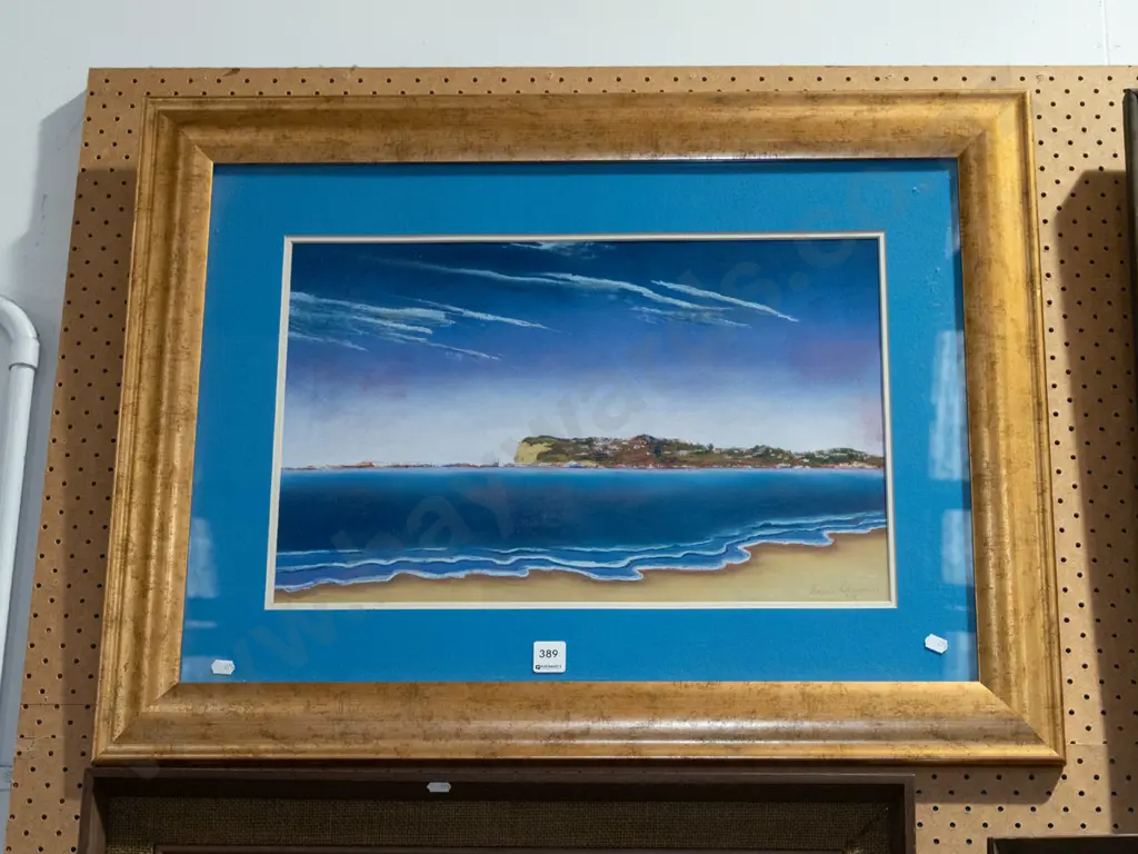 framed mixed media - harbour scene Image 1++
