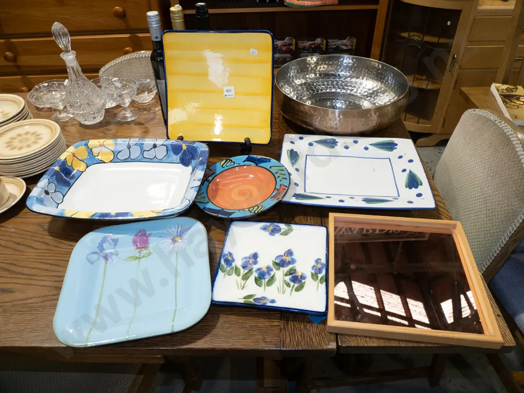 Temuka pottery serving dishes, mirror etc Image 1++