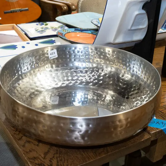 large metal fruit bowl Diam360