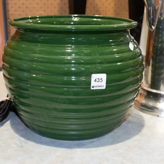 green ribbed jardiniere H220