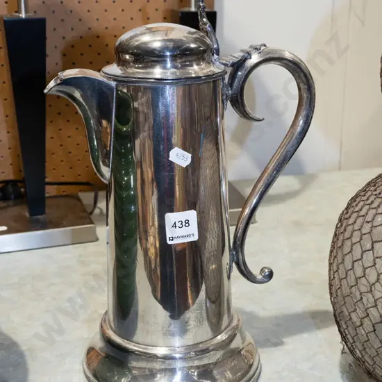 large plated lidded jug H330