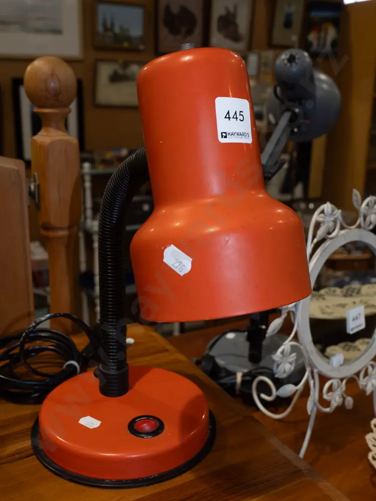 1970s orange desk lamp Image 1++
