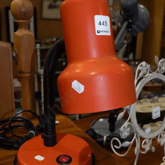 1970s orange desk lamp
