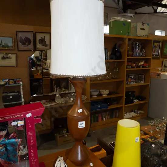 turned wood based table lamp H675