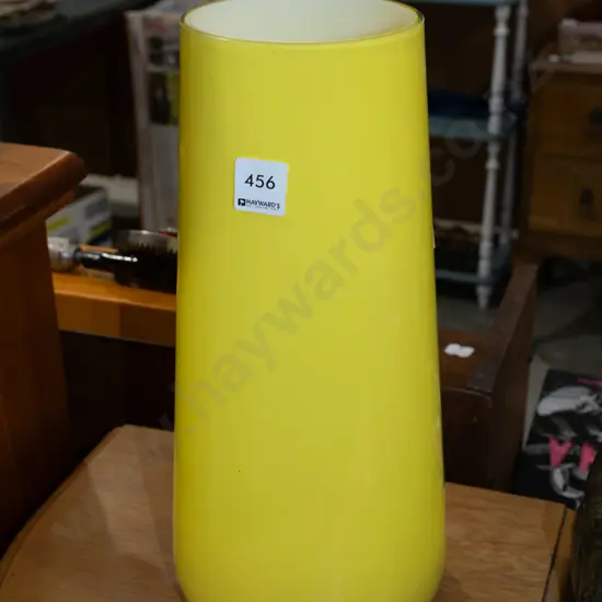 yellow glass vase H345
