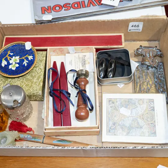 box; pin dish, open salt, book plates etc