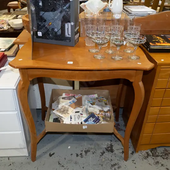 kauri 2 tier hall table H750 W720 D480