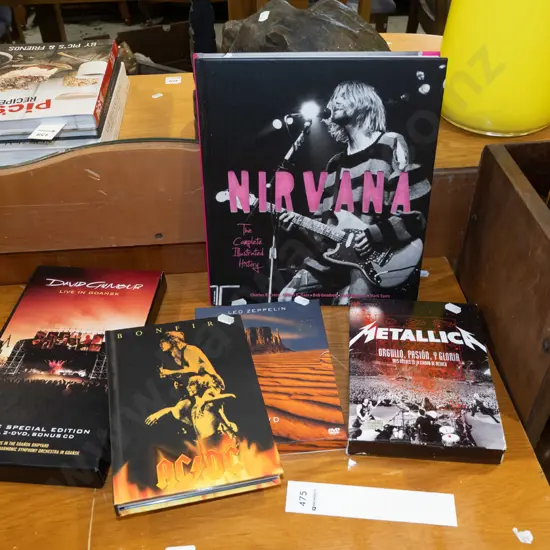 music DVDs and Nirvana book