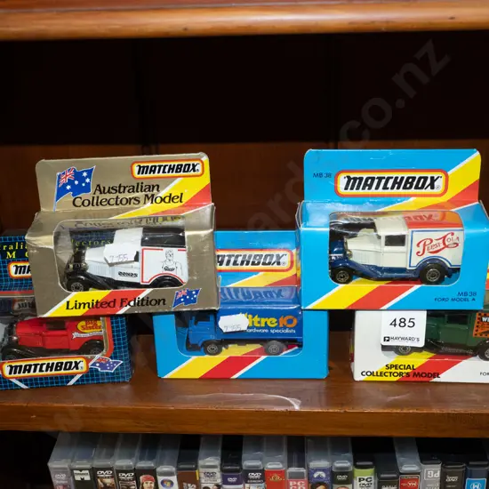 5x boxed Matchbox vehicles