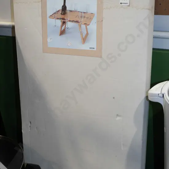 box of as new foldaway wine table
