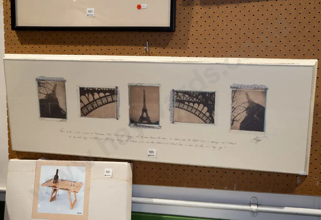 Eiffel Tower prints on boxed board Image 1++