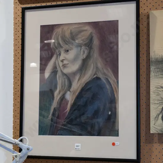 framed pastel - portrait